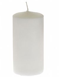 Iliadis Διακοσμητικό Κερί Παραφίνης Κύλινδρος Λευκό 7x14cm 16507 