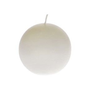 Διακοσμητικό Κερί Παραφίνης Μπάλα Λευκό 10x10cm 16523 Iliadis 