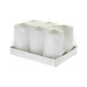 Διακοσμητικό Κερί Λευκό σε Χάρτινη Βάση 7x8cm 6τμχ Ηλιάδης 33340