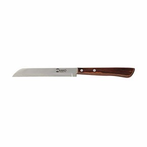 Μαχαίρι γενικής χρήσης Ανοξείδωτο με δόντι και ξύλινη λαβή Anko 12cm 12-4451   