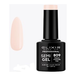 Ημιμόνιμο Βερνίκι Semi Gel 809 French Manicure Pink  8ml Elixir
