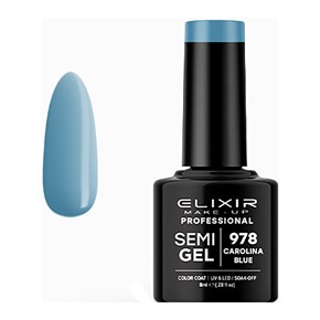Ημιμόνιμο Βερνίκι Semi Gel 978 Carolina Blue 8ml Elixir