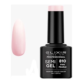 Ημιμόνιμο Βερνίκι Semi Gel 810  Pink Pearle 8ml Elixir