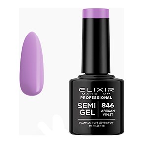 Ημιμόνιμο Βερνίκι Semi Gel 846 African Violet 8ml Elixir