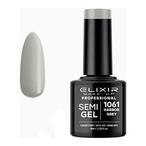 Ημιμόνιμο Βερνίκι Semi Gel 1061 Marbor Grey  8ml Elixir