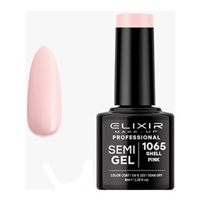 Ημιμόνιμο Βερνίκι Semi Gel 1065 Shell Pink 8ml Elixir
