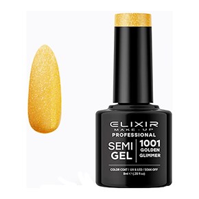 Ημιμόνιμο Βερνίκι Semi Gel 1001 Golden Glimmer 8ml Elixir