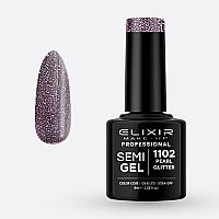 Ημιμόνιμο Βερνίκι Semi Gel 1102 Pearl Glitter 8ml Elixir