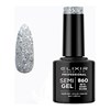 Ημιμόνιμο Βερνίκι Semi Gel 860 80s Shiny Silver 8ml Elixir