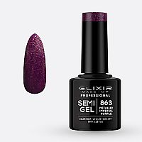 Ημιμόνιμο Βερνίκι Semi Gel 863 Metallic Imperial Purple 8ml  Elixir