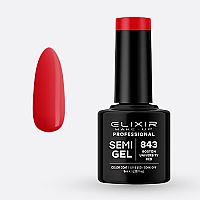 Ημιμόνιμο Βερνίκι Semi Gel 843 Boston University Red 8ml Elixir