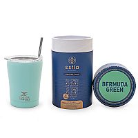 Ποτήρι Θερμός με Καλαμάκι  Coffee Mug Save The Aegean Bermuda Green 350ml