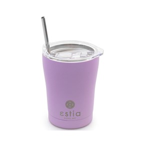 Ποτήρι Θερμός με Καλαμάκι Coffee Mug Save The Aegean  Lavender Purple 350ml