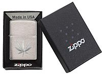 Αναπτήρας  Chrome Marijuana Leaf Design 29587 Zippo®