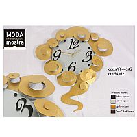 Μεταλλικό Ρολόι Τοίχου Moda Mostra Χρυσό 54cm