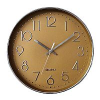 Ρολόι Τοίχου  Πλαστικό Χρυσό Oriana Ferelli 1207EG-2 29cm