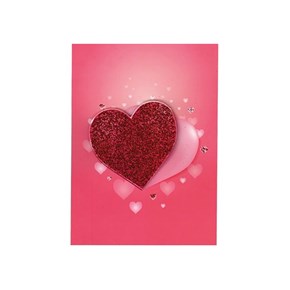 Κάρτα Καρδιές Ροζ/Κόκκινο σε λευκό φάκελο  17x12cm Μαλέλης 