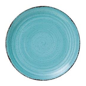 Πιάτο Ρηχό από Πορσελάνη GTSA Tiffany Τιρκουάζ  27cm