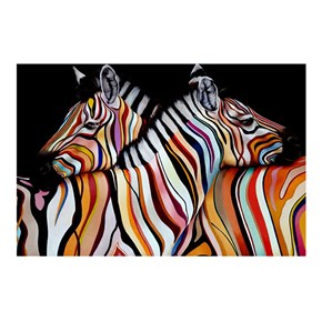 Πίνακας σε Καμβά Ζέβρες Χρώματα 60x90cmx2,5cm Marhome 21191