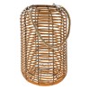 Φαναράκι Rattan Καφέ με γυαλί 27x27x41εκ Ηλιάδης 81110