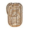 Φαναράκι Rattan Καφέ με γυαλί 21x21x31εκ Ηλιάδης 81111