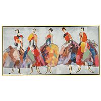 Πίνακας ελαιογραφία με γυναικείες φιγούρες σε καμβά 142x72cm Ηλιάδης 80776
