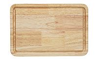 Ξύλινο Πλατώ Σερβιρίσματος Rubberwood Με Αυλάκι 33x42, 50 Εκ.