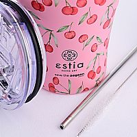 Θερμός με Καλαμάκι Coffee Mug Save The Aegean Cherry Rose 350ml