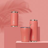 Θερμός με Καλαμάκι Coffee Mug Save The Aegean Fusion Coral 350ml