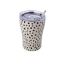 Θερμός με Καλαμάκι Coffee Mug Save The Aegean Leopard Taupe 350ml