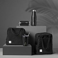 Θερμός με Καλαμάκι Coffee Mug Save The Aegean Midnight Black 350ml
