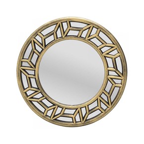 Καθρέπτης Τοίχου με Χρυσό Πλαστικό Πλαίσιο 50cm Click 