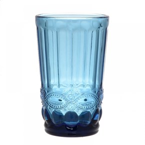 Σετ Ποτήρια Νερού από Γυαλί σε Μπλε Χρώμα 310ml 6τμχ 