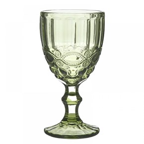Σετ Ποτήρια Κρασιού από Γυαλί σε Πράσινο Χρώμα 300ml 6τμχ Click 
