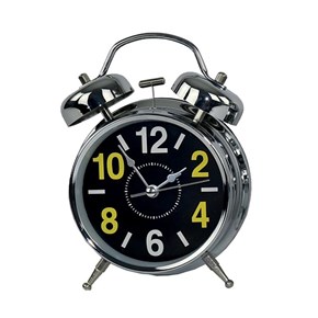 Ρολόι Ξυπνητήρι με ήχο και φως Μεταλλικό 17×11.5cm Μαλέλης 14462