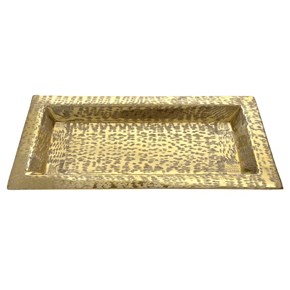 Χρυσός Μεταλλικός  Διακοσμητικός Δίσκος 31x17x2cm Ηλιάδης 83049