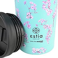 Θερμός Ποτήρι Travel Mug Save The Aegean Blossom Green 350ml