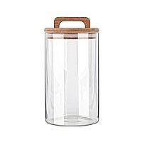 Γυάλινο Δοχείο αποθήκευσης Acacia Allure 1000ml 10x10x19,2 cm Estia 