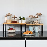 Γυάλινο Δοχείο αποθήκευσης Acacia Allure 1300ml 10x10x24,8 cm Estia 