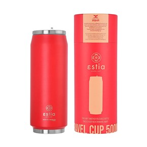 Θερμός Travel Cup Save The Aegean Scarlet Red Estia 500ml