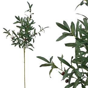 Τεχνητό Φυτό Κλαδί Ελιάς με καρπούς 105cm Marhome 19311